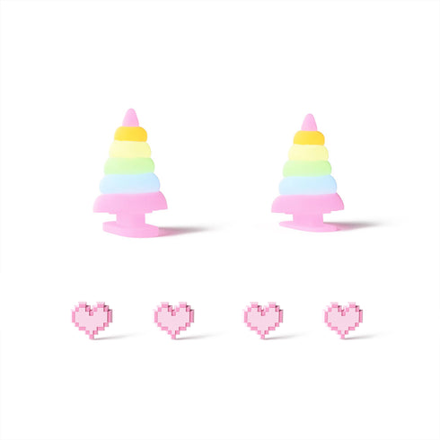 Aletas de Unicornio y Ojos de Corazón Pixelados para Sharkicks Pro